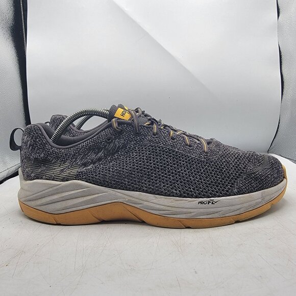 Hoka One One Mach Mens 11 Gray Yellow Athletic Shoes Outdoors Comfort Running - Picture 7 of 13